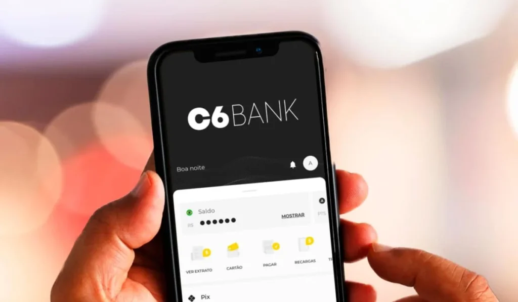 foto da tela do app do c6 bank