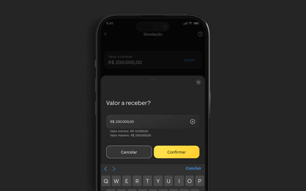 foto da tela do app do banco c6 bank para representar os empréstimos